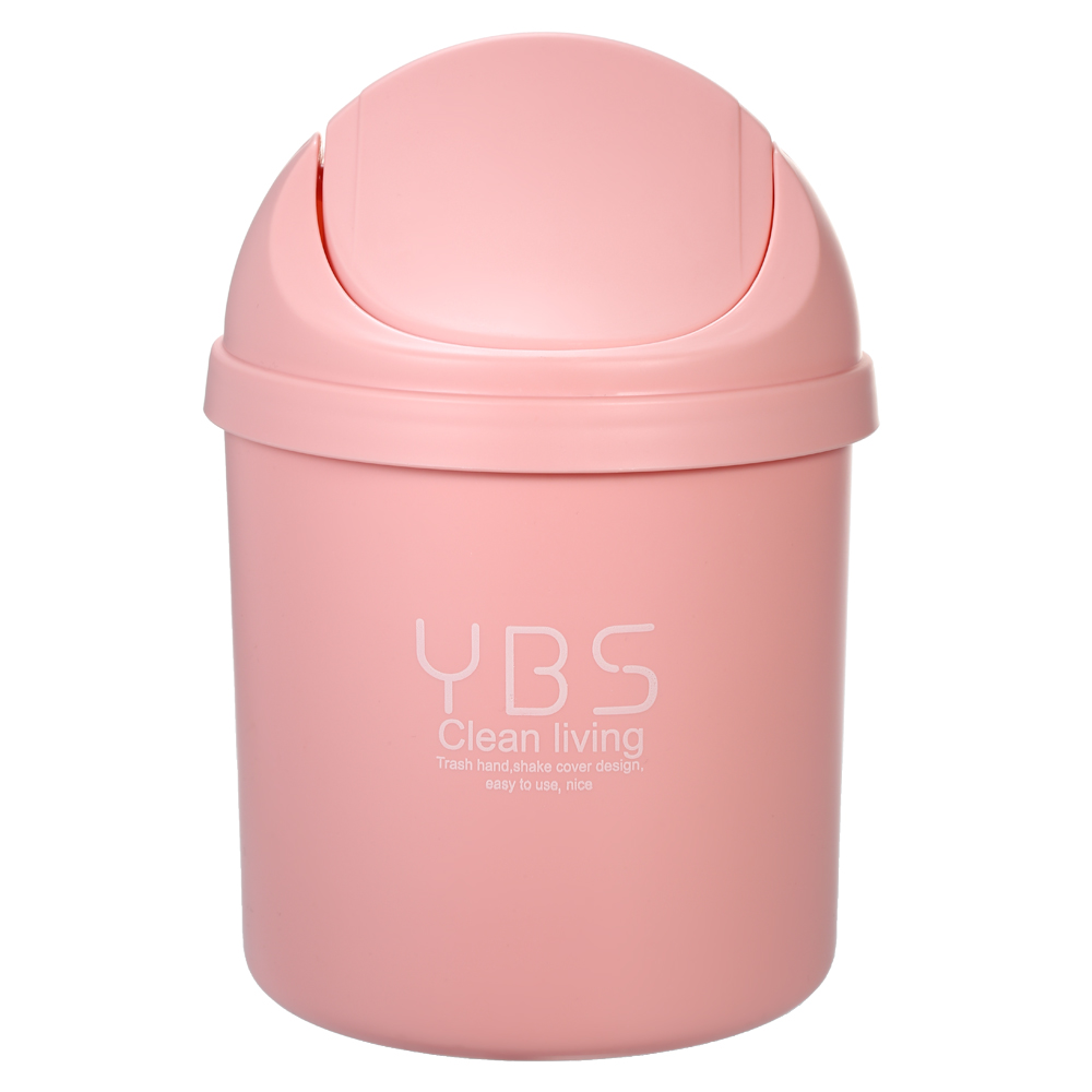 Household Office Use Dustbin Simple Trash Can Kitchen Bedroom Bathroom Garbage Bin with Flip Lid Waste Bins Mini Trash Box: H23551P