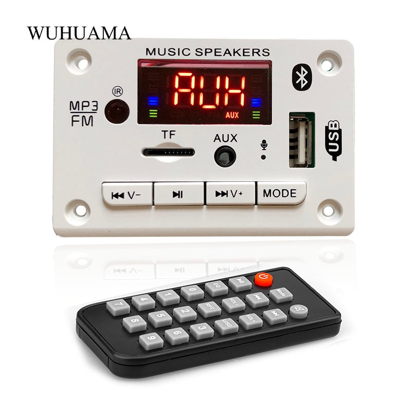 12V Auto Usb MP3 Speler Bluetooth 5.0 MP3 Decoder Decodering Board Module Wma Wav Tf Card Slot/Usb/Fm Remote Board Module