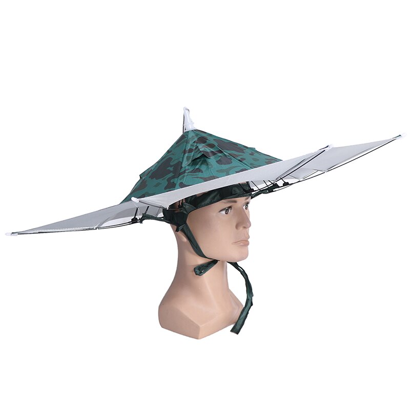 Opvouwbare Hoofd Paraplu Hoed Regenkleding Vissen Hoed Hoofddeksels Paraplu Voor Vissen Wandelen Strand Cap Hoofd Hoeden Outdoor Apparatuur: CO