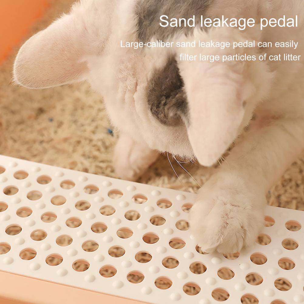 Cat Litter Box Anti-splashing Semi-closed Heightened Fence Semi-closed Cat Toilet Potty Training Pet Supplies