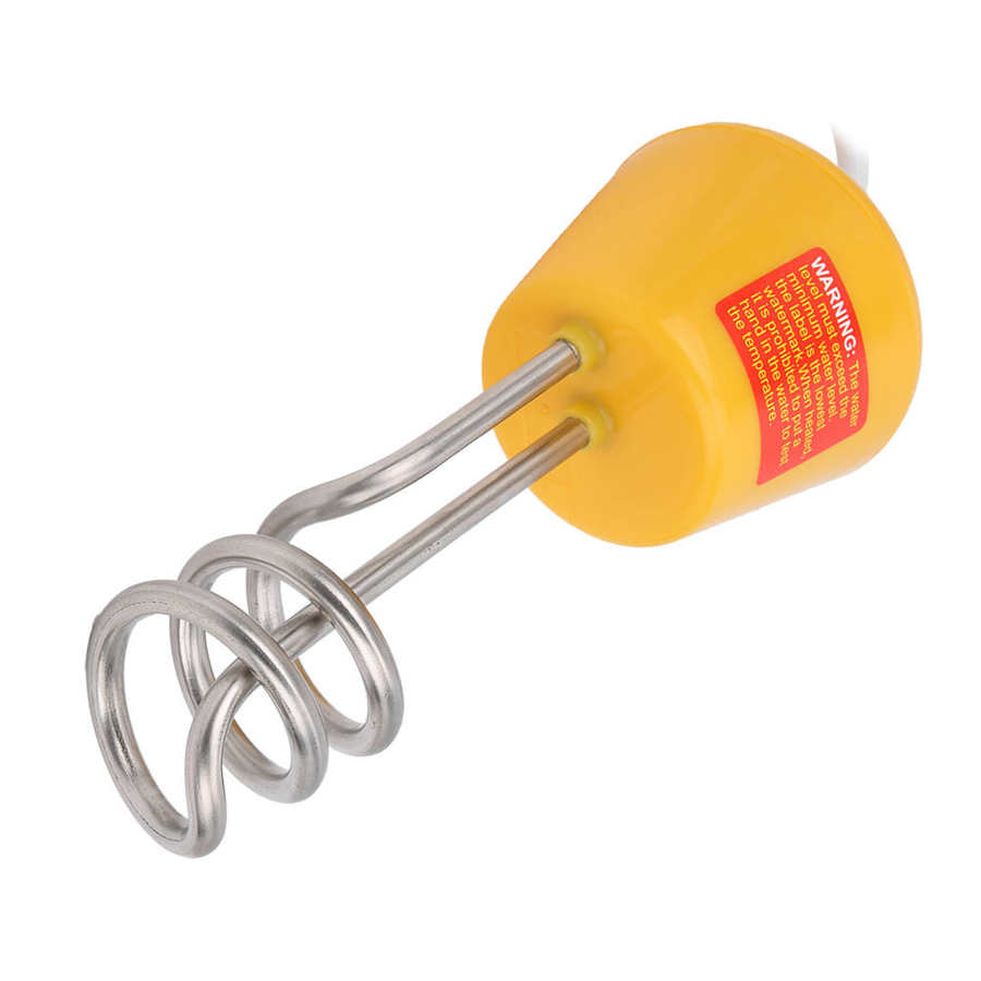 Electric Water heater Floating Electric Immersion Water Heater Water Boiler with Thermometer US 110 to 120V Yellow 2m