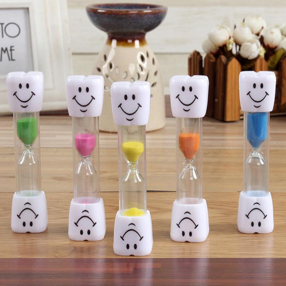Reloj de arena para niños, 1 unidad, reloj de arena de 3 minutos, temporizador de cara sonriente