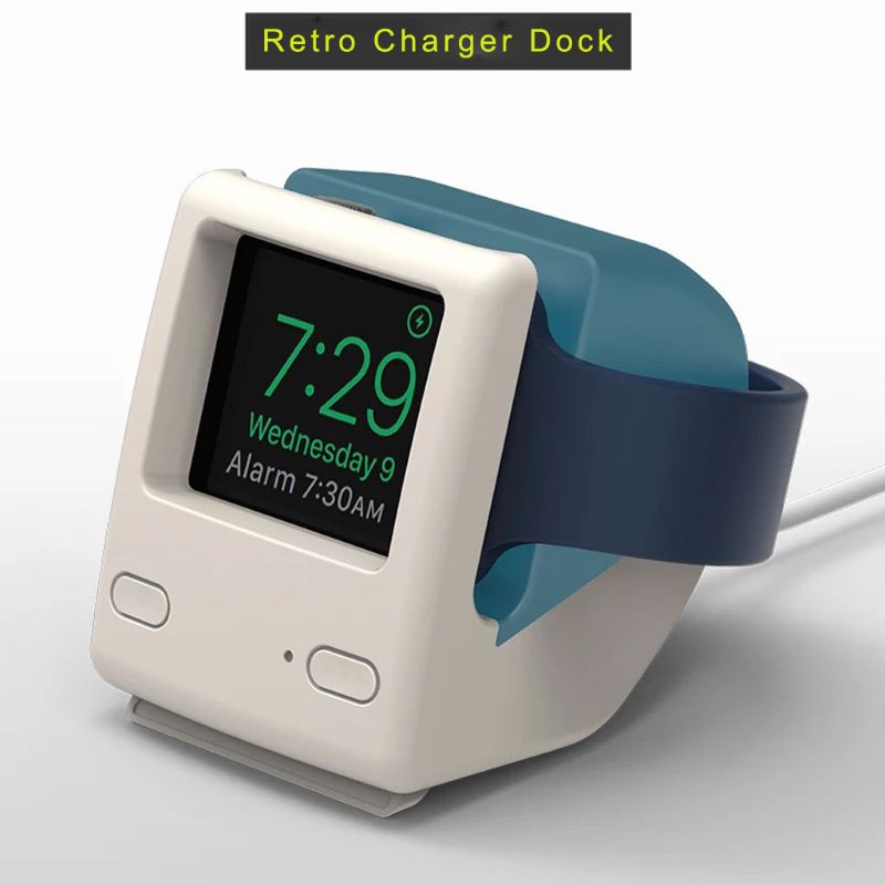 Voor Apple Horloge 2345 Generatie Siliconen Retro Opladen Stand Iwatch Smart Horloge S6 Universal Classic Computer Opladen Base