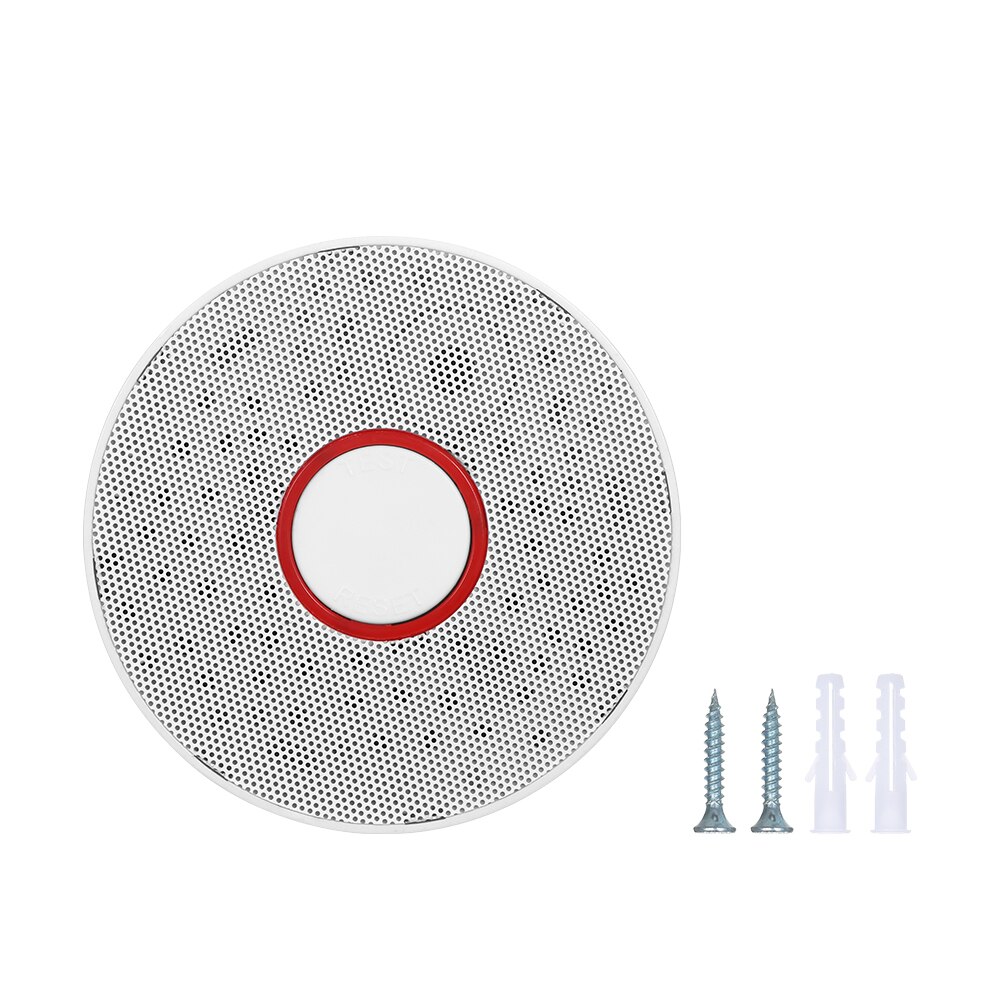 Smoke Detector Alarm Portable Fire Alarms Photoelectric Sensor Battery Operated Not Hardwired with Red LED Indicator for Home