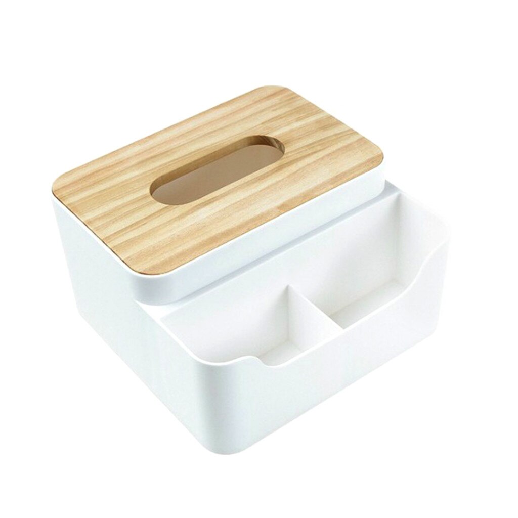 Desktop Storage Box Cosmetic Skin Care Products Plastic Storage Rack Multi-grids Tissue Box Remote Control Storage Box: Default Title
