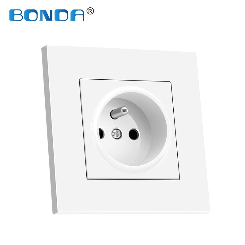 Eu Stopcontact, franse Standaard Wit Zwart Goud Crystal Glass Panel Ac 110- 250V 16A Stopcontact 16A 2100ma Fabrikant