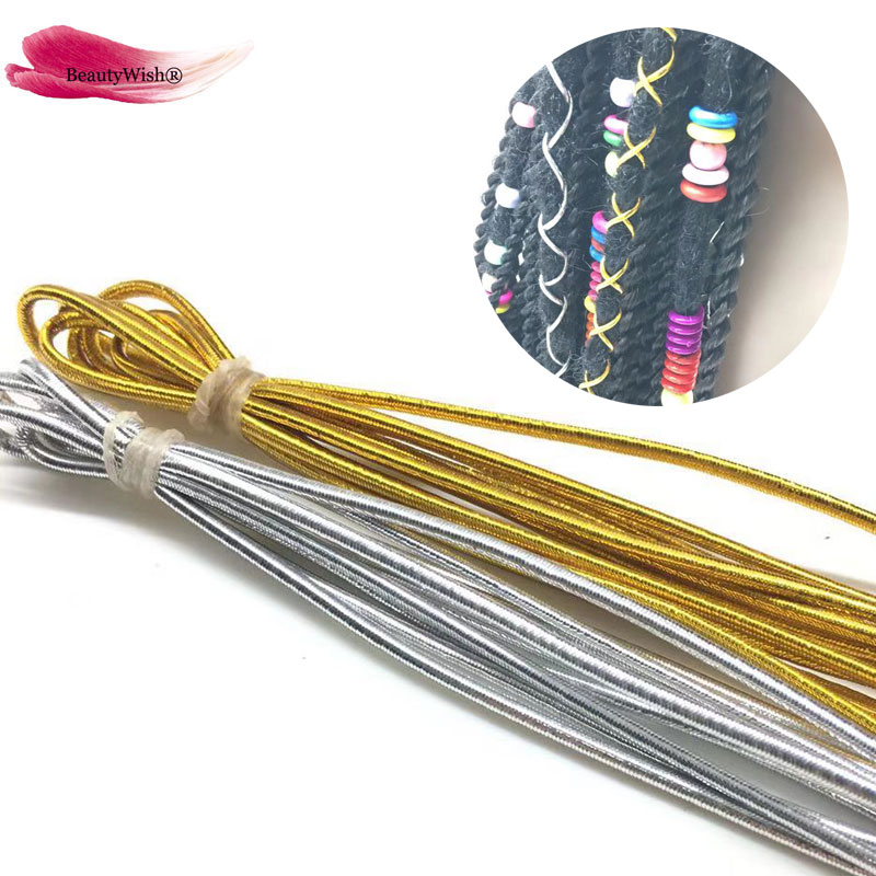 50 Eenheden Dreadlock Kralen Magic String Doos Vlechten Haaraccessoires Vlechten Haar 10 Strengen Stretechable Vlechten Haar Strings