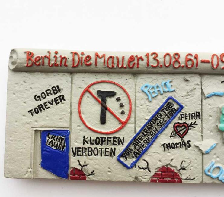 Berlin Germany Defense Wall 3D Fridge Magnets Tourism Souvenirs Refrigerator Magnetic Sticker