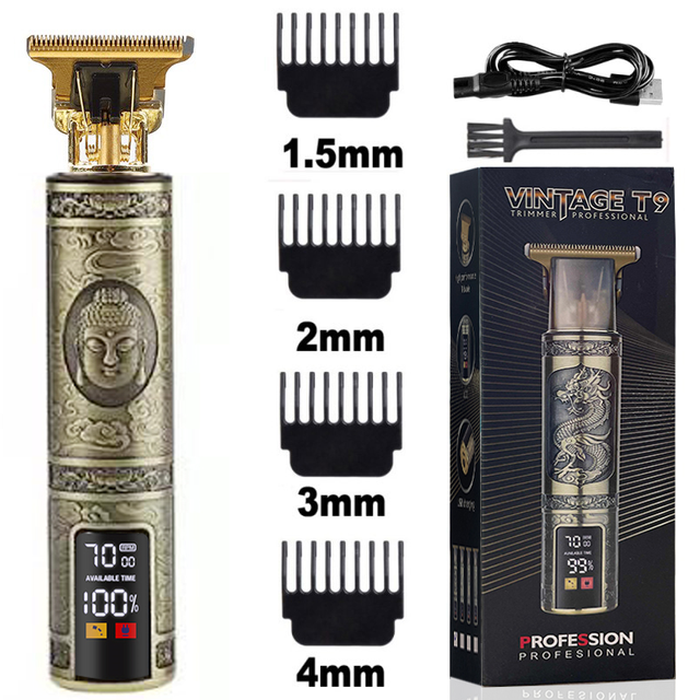 Elektrische Bald Head Tondeuse Trimmer Voor Mannen Oplaadbare Maaier Kapper Scheren Machine Vintage Kapsel Cutter Cordless: Buddha