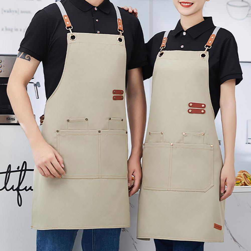 Dicke wasserdichte Schürze für Männer und Frauen, Anti-Fett, schmutzabweisende Kochschürze für Chefkoch, Café, Einkaufen, Kellner, Grill, Küche