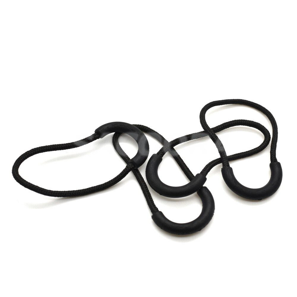 50pcs/pack Zipper Pulls Cord Rope Ends Lock Zip Clip Buckle Black For Paracord Accessories/ Backpack/Clothing