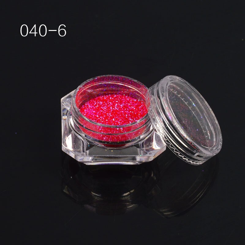 Olografica di Zucchero In Polvere glitter per unghie Polvere di Sabbia Estate Unghie artistiche Pigmento Manicure Capovolge La Decorazione 12 Colori Disponibili: 040-06