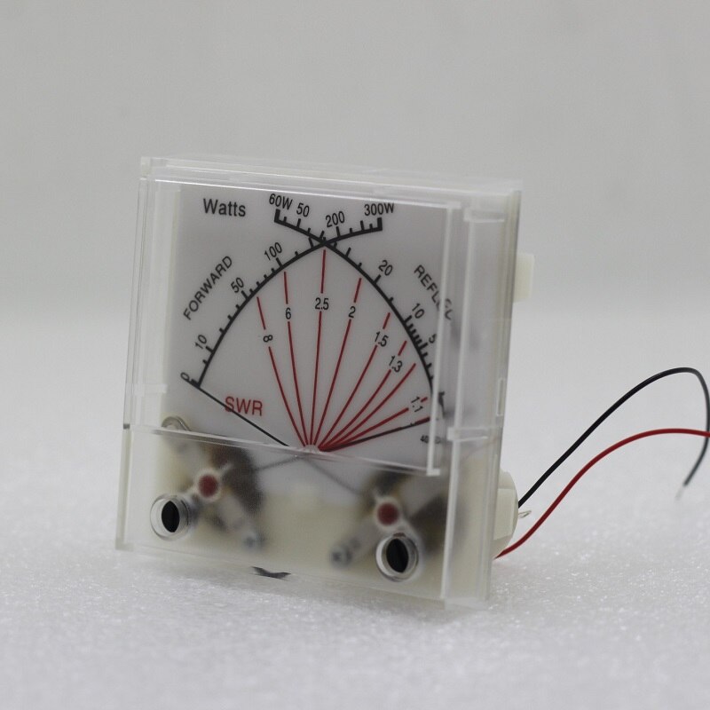 Watts VU Meter Head Radio Station Power Meter Transmitter with Backlight 12V SWR White
