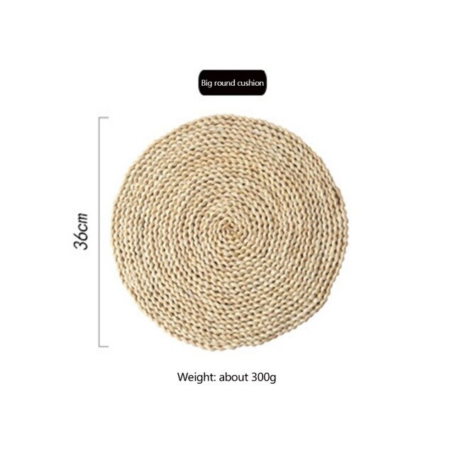 Tapis de Table rond en rotin tissé en paille de maïs naturel, napperons thermo-isolant, porte-Pot, sous-verres, accessoires de cuisine: A3