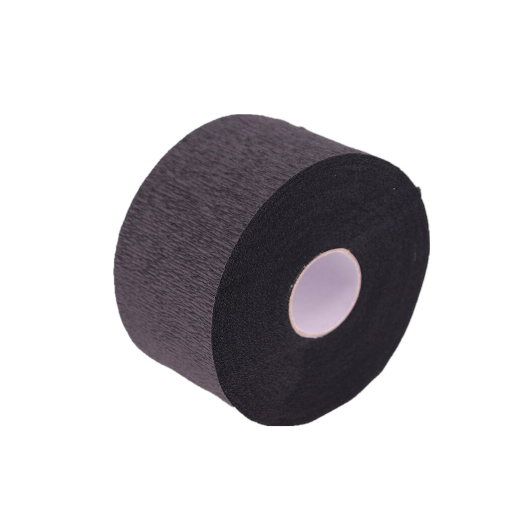 5 Rolls Black Disposable Elastic Neck Strip Paper Collar Barber Salon Neck Ruffle Roll Strip Tissue Salon Supplies