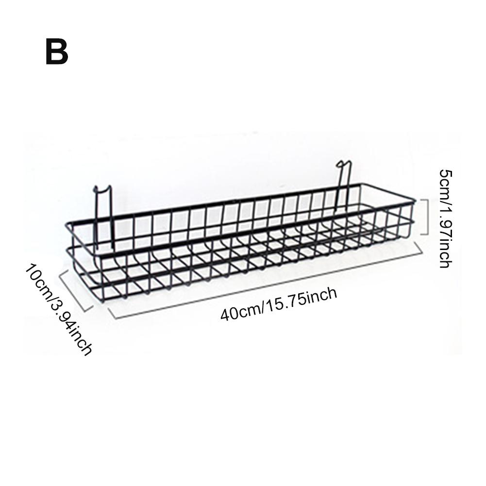 Cesta de almacenamiento colgante de rejilla de hierro para maquillaje, maceta, organizador, soporte de pared, cesta de exhibición para decoración de dormitorio