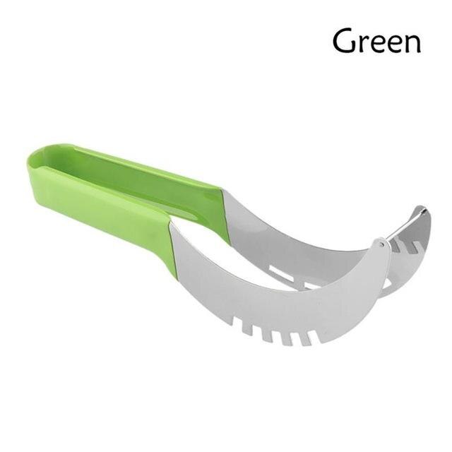 Watermelon cutter Convenient Kitchen accessories Cutting Tools Watermelon Slicer Fruit Cutter Kitchen Muti-function Cutter: Green