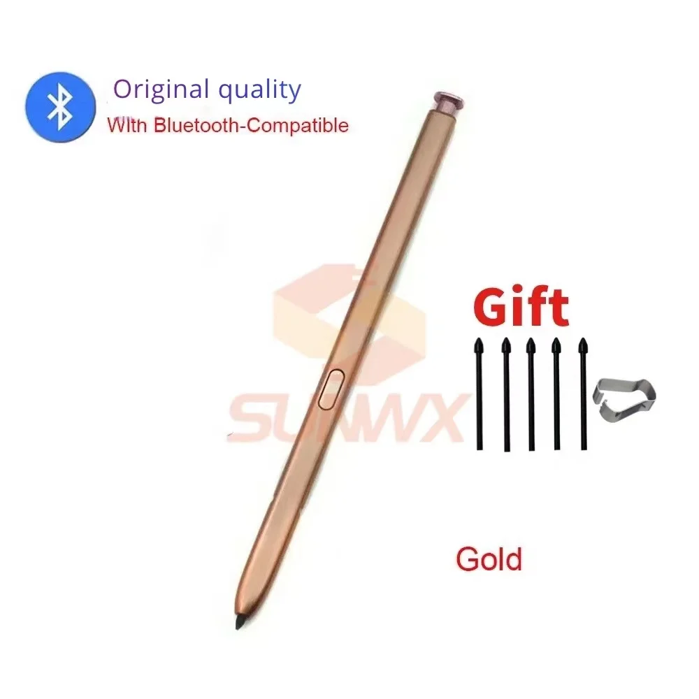 Til samsung galaxy note 20 n980 n981 sm-n980f 20 ultra  n985 n986 berøringspenn med s-penn og bluetooth-funksjon: Gull