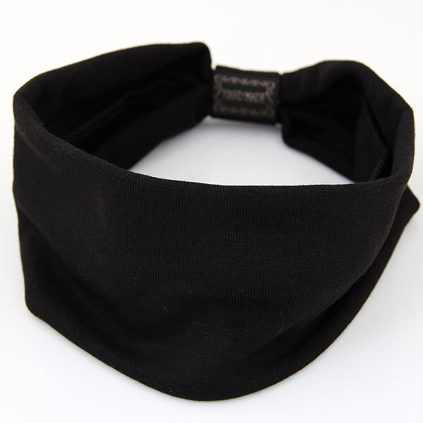 Women Solid Cotton Soft Hair Bands Casual Comfortable Headband Turban Bandanas Hair Holder Hair Accessories: black