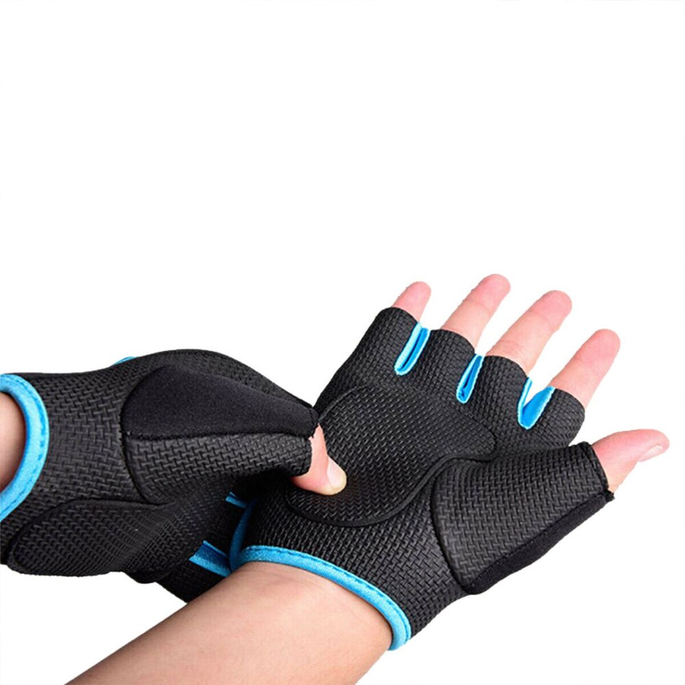 1 par masculino feminino ginásio metade dedo esportes fitness exercício luvas de pulso de treinamento anti-deslizamento resistência luvas de levantamento de peso novo