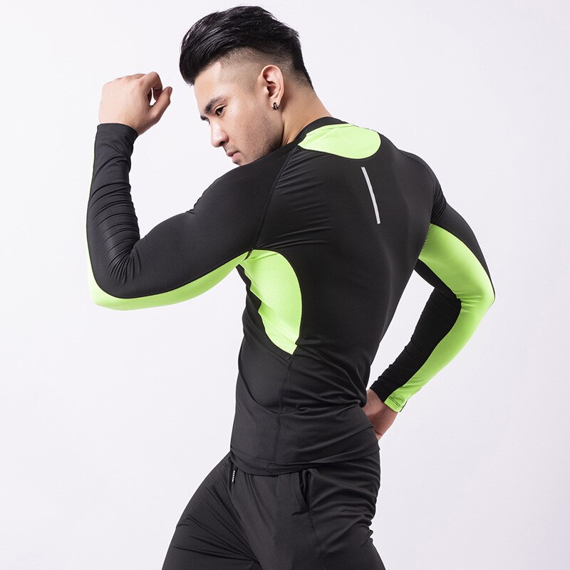 Heren outdoor fitnesskleding heren winter fleece warme strakke t-shirt outdoor training basketbal hardloopkleding