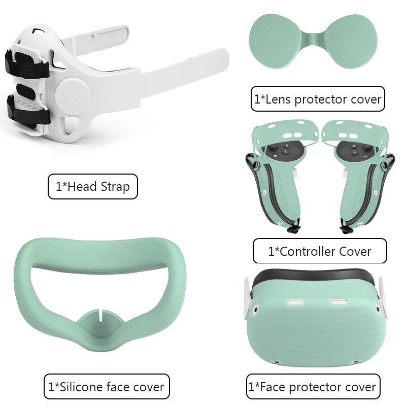 Adjustable Head Strap For Oculus Quest 2 Halo Strap With PowerBank Fixing Bracket Holder Headband For Oculus Quest2 Accessories: set 9