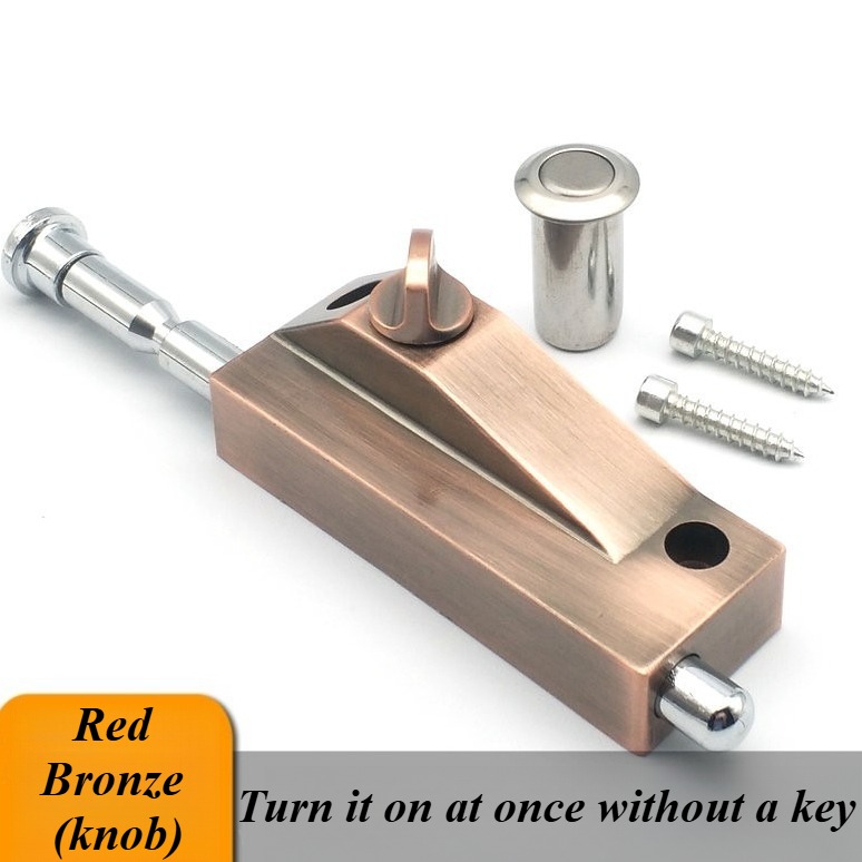 Revolving Door Latch Lock FramedSpring Floor Latch Iron Door Floor Lock Wood Door Open Mounted Floor Lock Universal: Blue