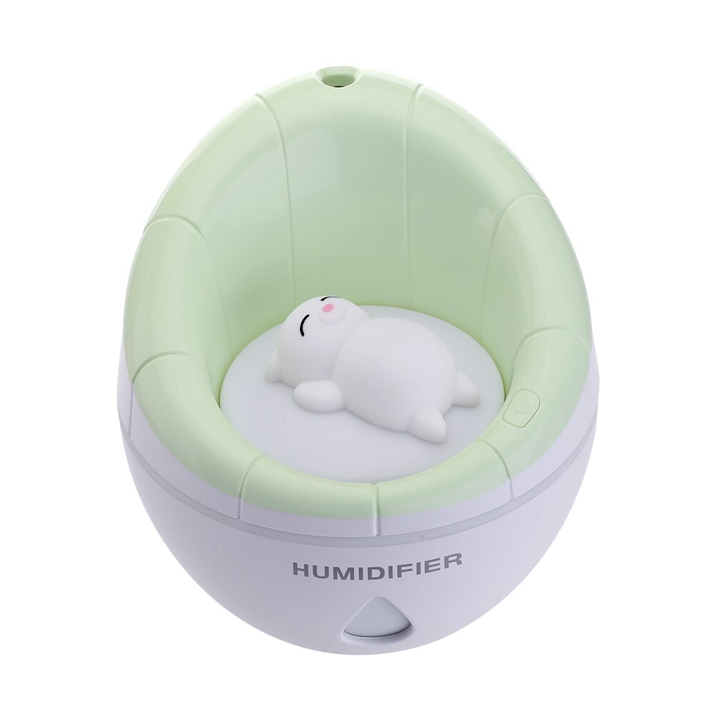 Bärbar 350ml ultraljudsled nattljus soffa aroma usb laddning luftfuktare luft eterisk olja arom diffusor renare atomizer: Grön