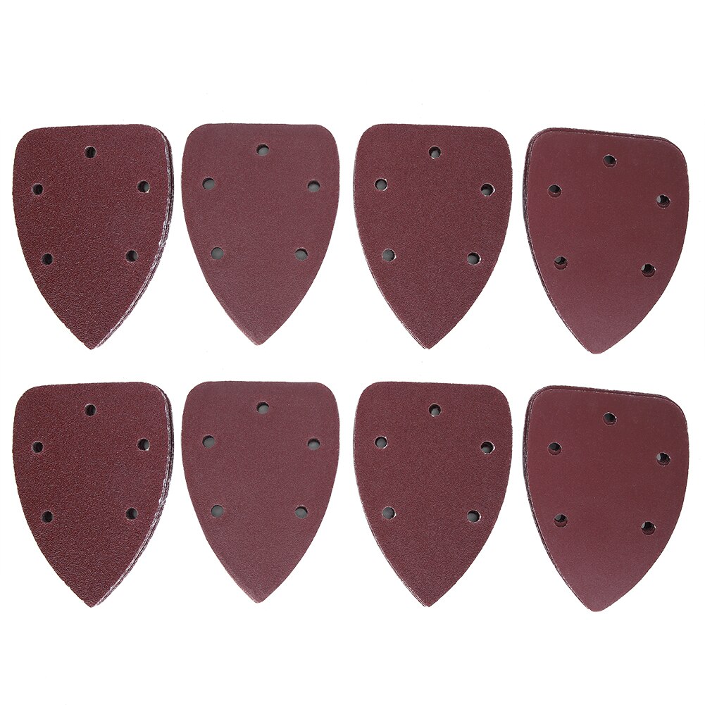 Lixa triangular do rato de 40 partes de 5 furos conjunto detalhe lixadeira lixa lixa polimento ferramenta 140x90mm para o metal
