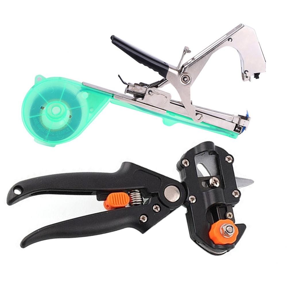 Trädgårdsredskap växt vegetabilisk druvstam tejpverktyg tejpmaskin bindningsmaskin med ympmaskin beskärare ympverktyg sax