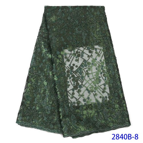 Organza Lace Fabric Fabric French Net Embroidery Sequins Tulle Fabric Lace for Wedding Dresses KS2840B-3: Picture 8