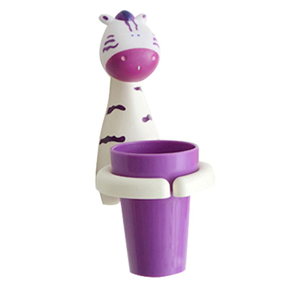 Karikatur freundlicher Bürsten Tasse Halfter Nette Ebene freundlicher freundlicher Zahnbürste einstellen Mit Zahnbürste Spülen Tasse Und Halfter: Rot