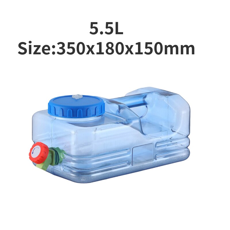 5.5L/10L Capacity Outdoor Water Bucket Portable Driving Wateater Bucket Portable Tank Container with Faucet for Camping: 5.5L