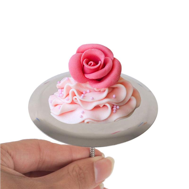 4 Stuks Rvs Cake Bakken Verwarming Core Bloem Decoreren Nagels Cake Cupcake Decor Gereedschap (L, diameter 5 Cm)