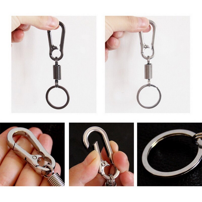 Simple Strong Metal Carabiner Clip Keyring Keychain Chain Holder Organizer Climbing Hook Key Chain Rings Perfect
