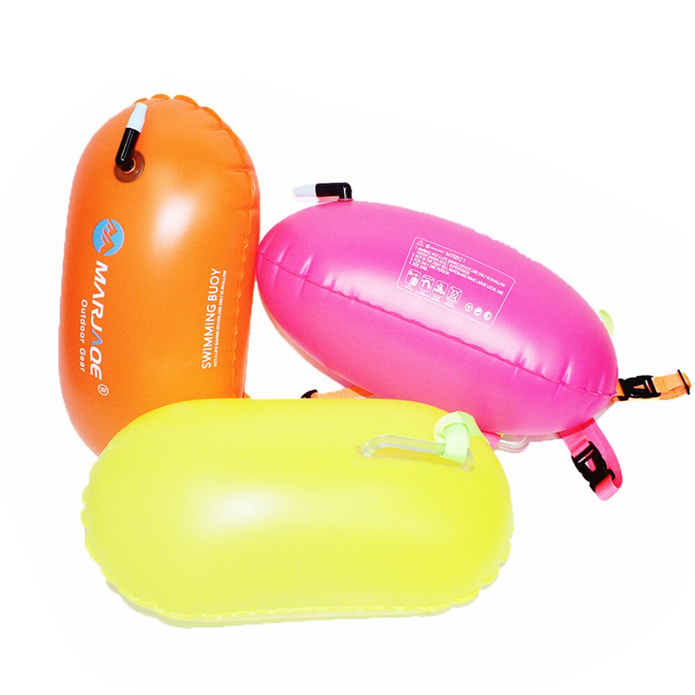 Pva Opgeblazen Draagbare Veiligheid Levensreddende Zwemmen Boei Met Taille Riem Outdoor Water Sport Opvallend Kleur Zwemmen Zak
