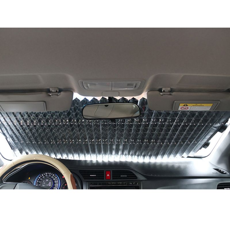 Universal Retractable Car Windshield Sun Shade Easy to Install Keep Vehicle Cool Summer UV Protection Automobile Exterior Parts