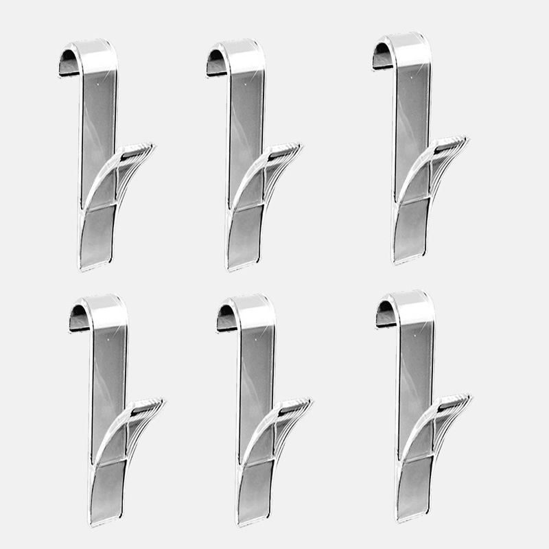 Appendiabiti per asciugamano riscaldato radiatore appendiabiti appendiabiti da bagno Percha sciarpa Plegable appendiabiti asciugamano appendiabiti ganci per bagno: 6pezzi trasparente