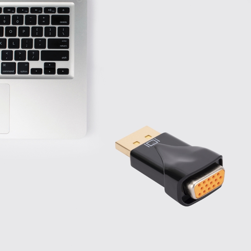 Displayport till vga-omvandlare 1080p displayport displayport-hane till vga-hona-adapter för pc-projektor bärbar dator