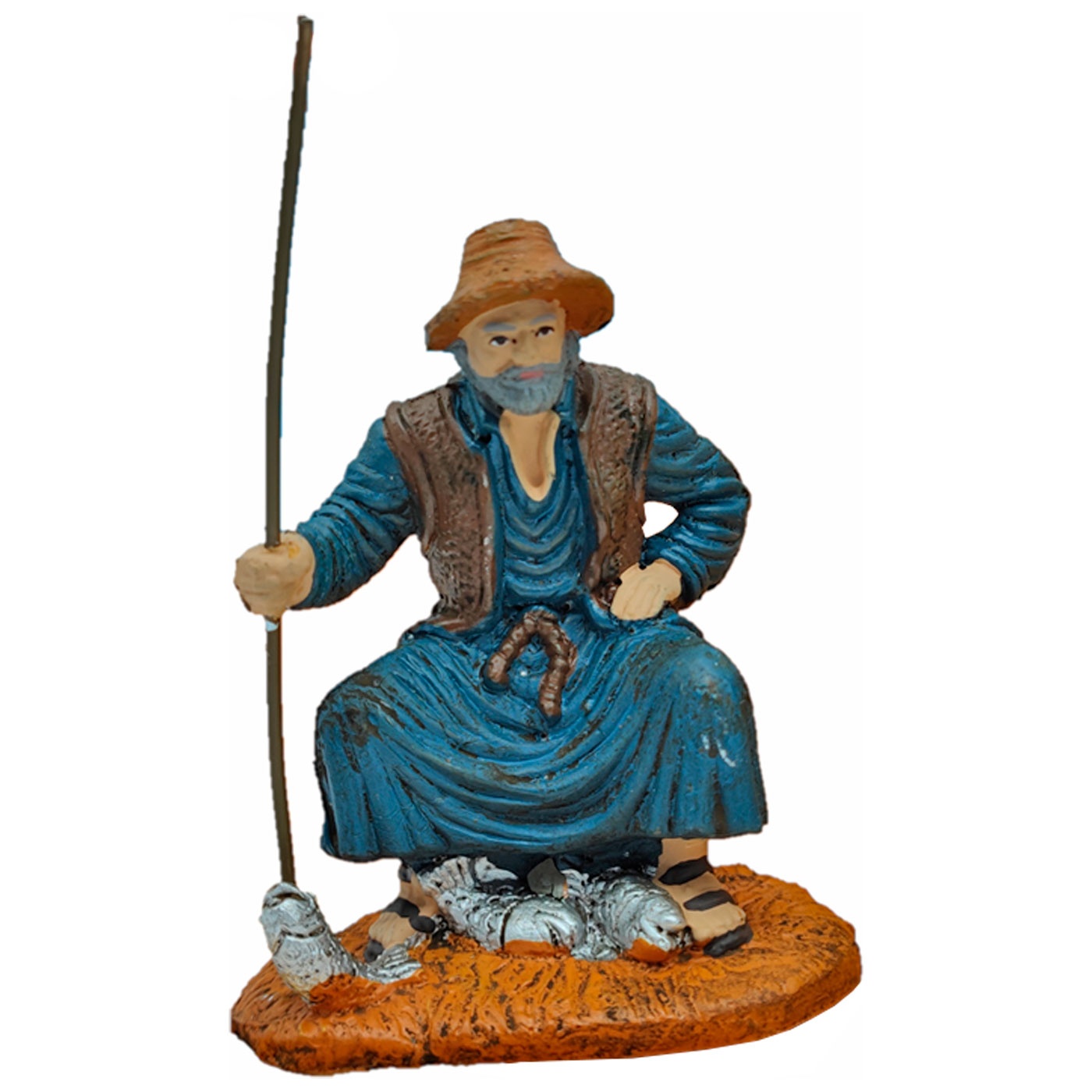 Oliver Art - Set de 3 figuras de campesinos para belén navideño, durexina, figuras decorativas nacimiento, pesebre, decoración