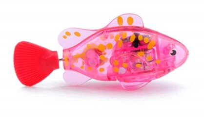 Katze Interaktive Elektrische Fische Spielzeug Wasser Katze Spielzeug für drinnen Spielen Schwimmen Roboter Fisch Spielzeug für Katze und Hund mit LED Licht Haustier Spielzeug: Rosa