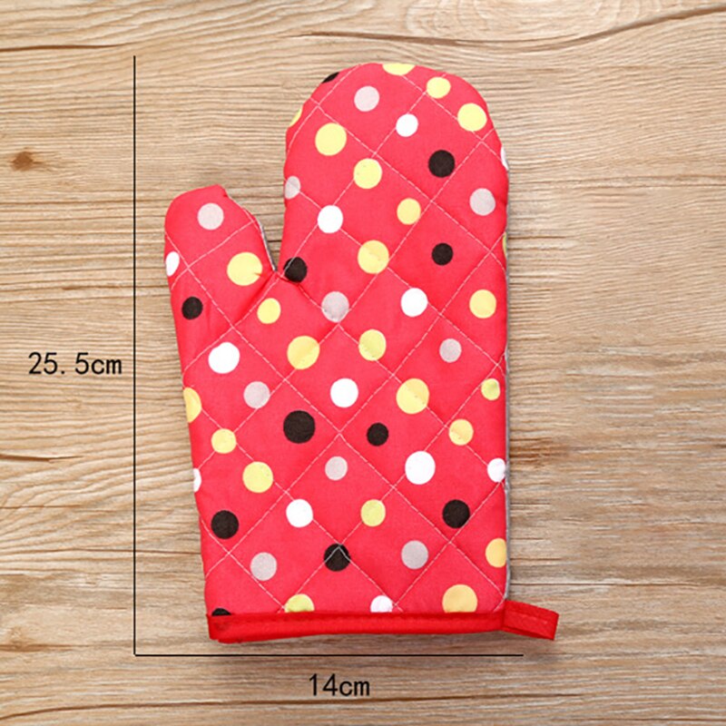 1Pcs Anti-scalding Oven Glove Kitchen Tools Colorful Dots Printed Mitts Baking Heat Insulation Pad Hand Clip Tray Bowl Holder