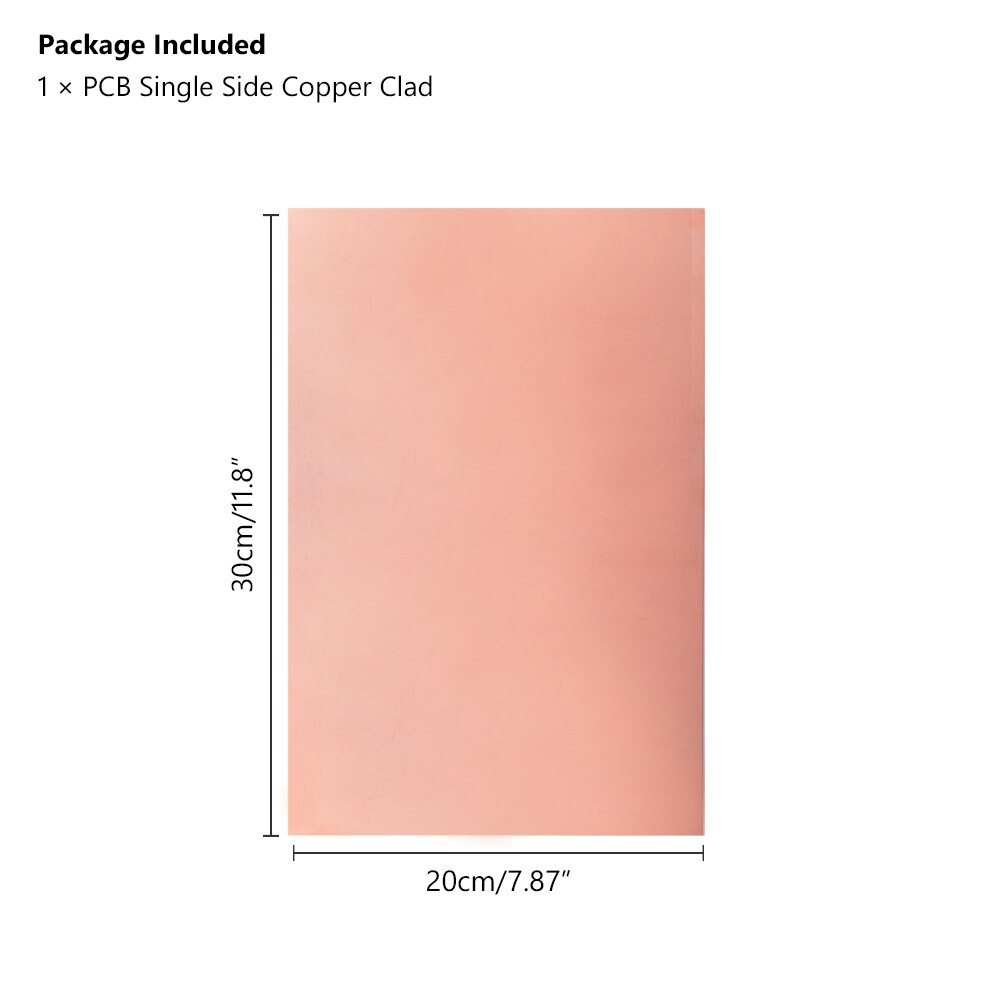 Single-sided PCB Copper Clad Board Laminate Etching Plated Printed Circuit Board 5x7 7x10 10x15 10x20 12x18 15x20 20x30cm: 20x30cm