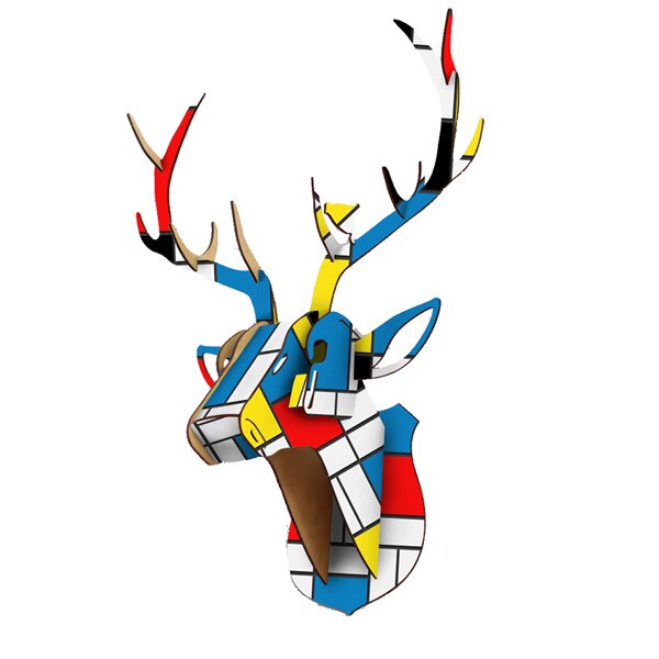 40cm DIY Papier Handarbeit Hause Dekoration Zubehör Jahrgang Antilopen Kopf Abstrakte Zimmer Zauberstab Dekor Hirsch Kopf Statuen: 7