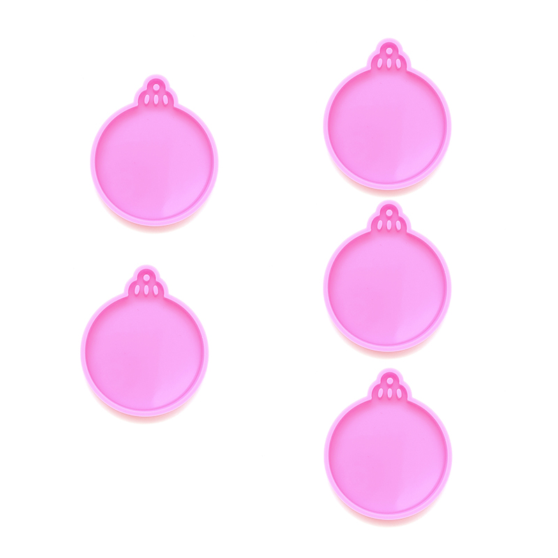 4/5Stck Weihnachten Ball Anhänger UV Epoxid Silikon bilden Blau/Rosa Schlüsselbund Harz Formen DIY Handwerk schmuck Dekorationen Gießen Werkzeuge