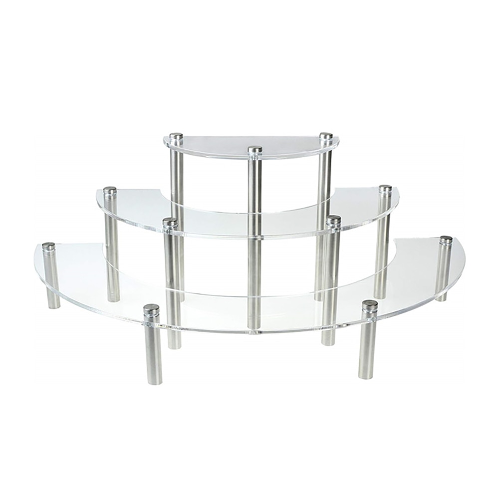 3 Tiers Acryl Risers Display Stand Clear Acryl Cupcake Stand Half Moon Dessert Stand Voor Cake Display