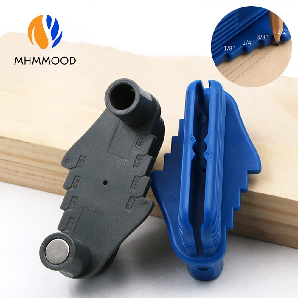 Mark Center Finder Centering Scriber Marking Gauge Alignment Line Carpenter Tool Woodworking Magnetic Center Line Scriber Finder