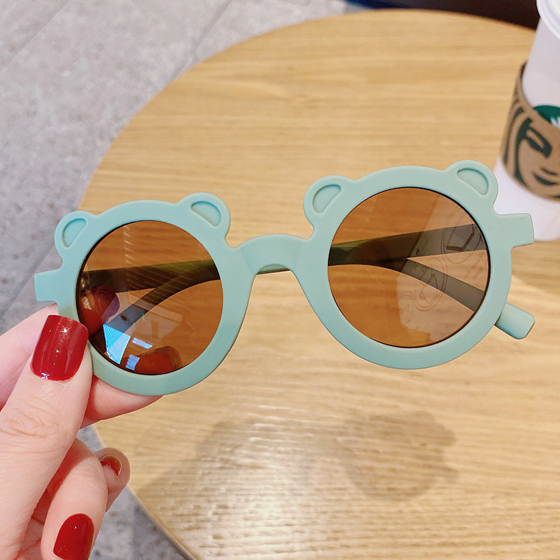 Lunettes de soleil de dessin animé pour enfants, monture en forme d&#39;ours, rondes, pour filles et garçons,: 11