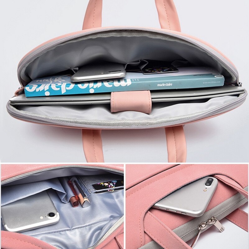 Litthing PU Leder frauen Laptop Tasche Notebook-tasche Aktentasche für Macbook Air 13,3 14 15,6 zoll Handtaschen schulter Tasche