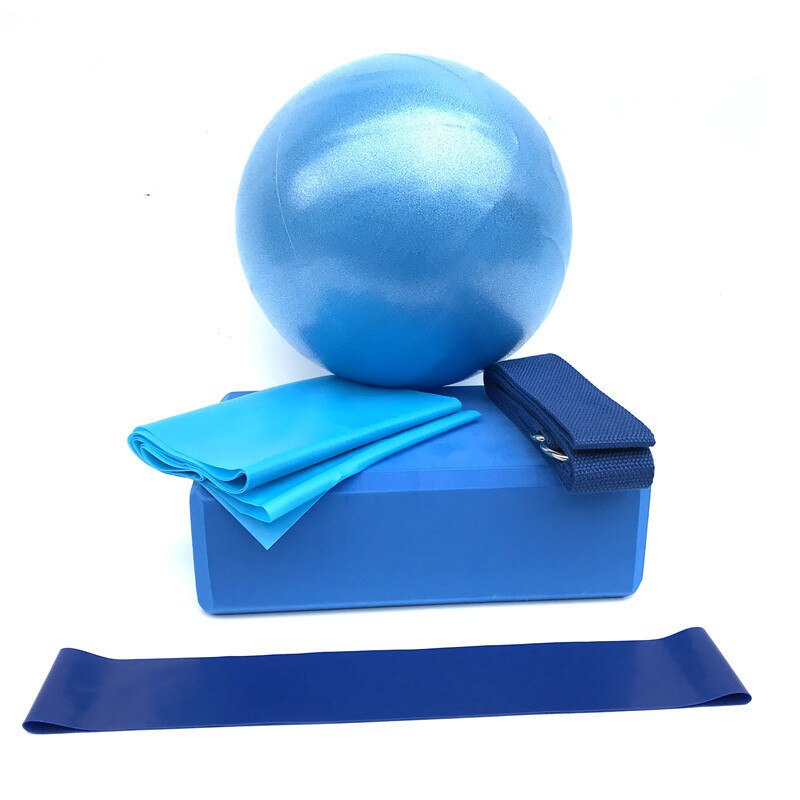 5 Teile/satz Yoga Ball Yoga Fliesen strecken Band Spannung Band Latex Widerstand Ring Yoga Fitness Ausrügestochen: Blau